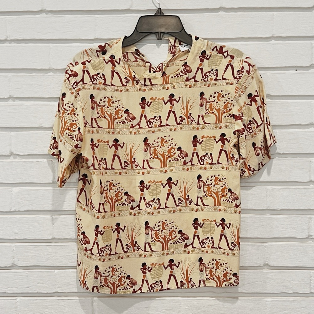 Vintage Oscar De La Renta Expression Egyptian Top